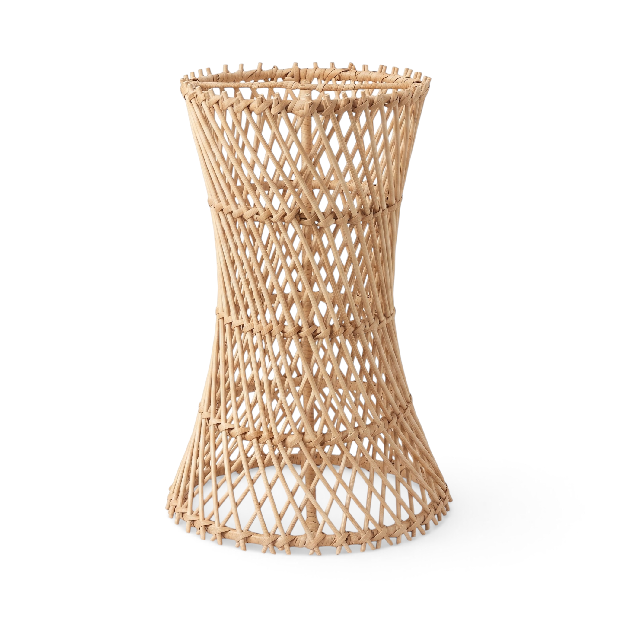 Hanging Lamp Rattan Tabung Kelengkung