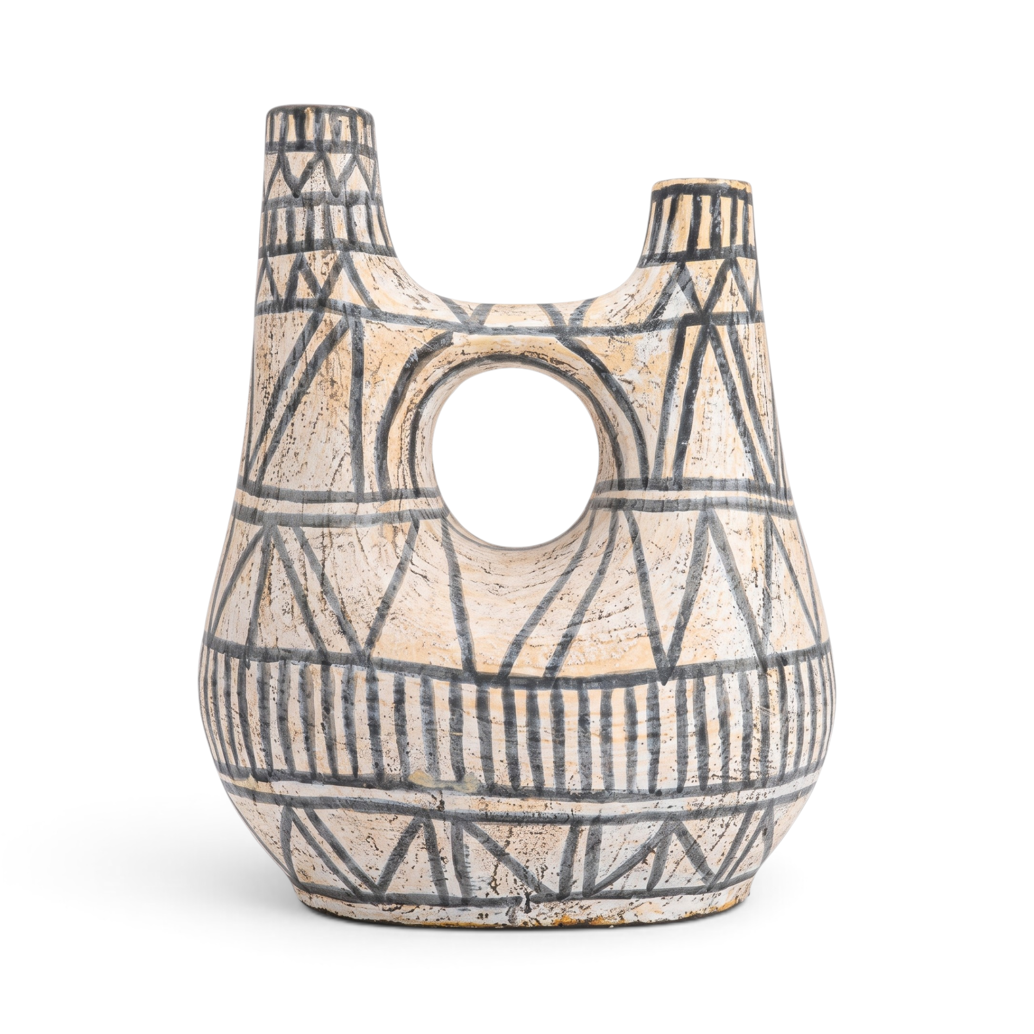 Medium Pottery Tanduk Full Corak