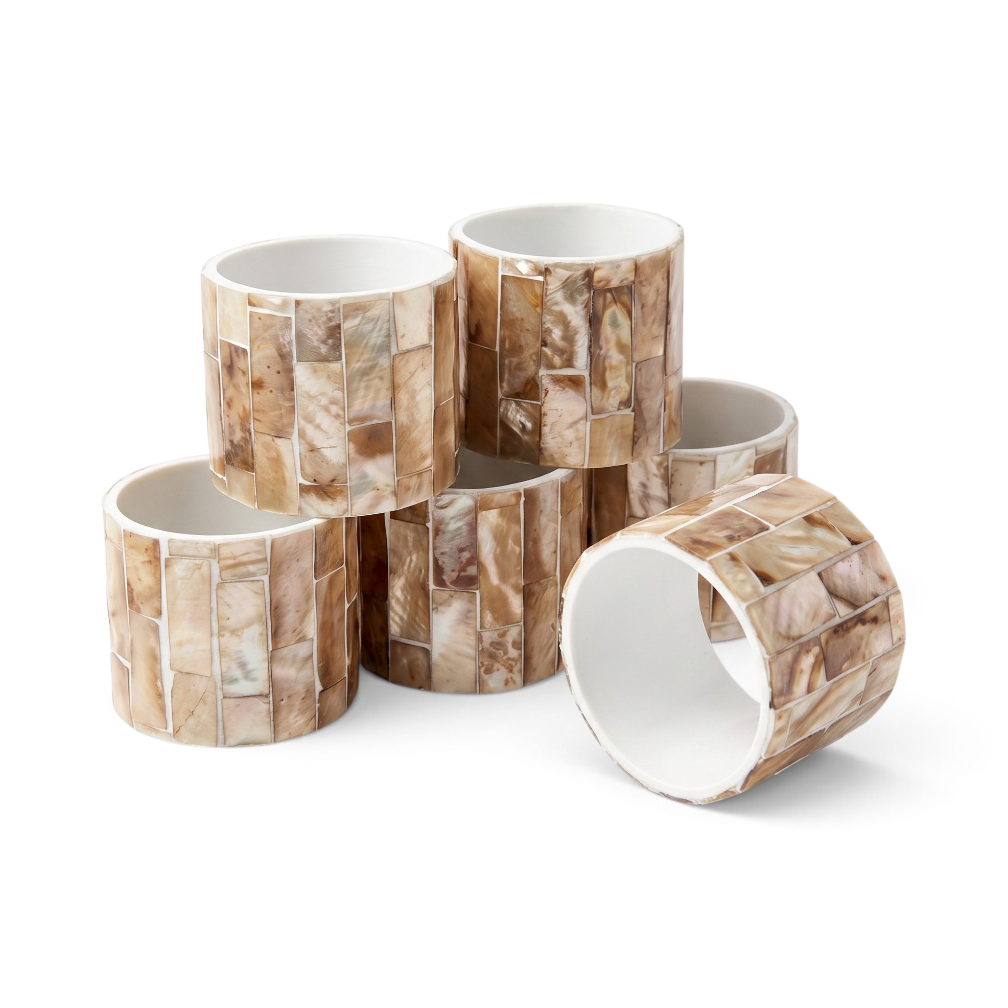 Napkin Ring Shells Round Set