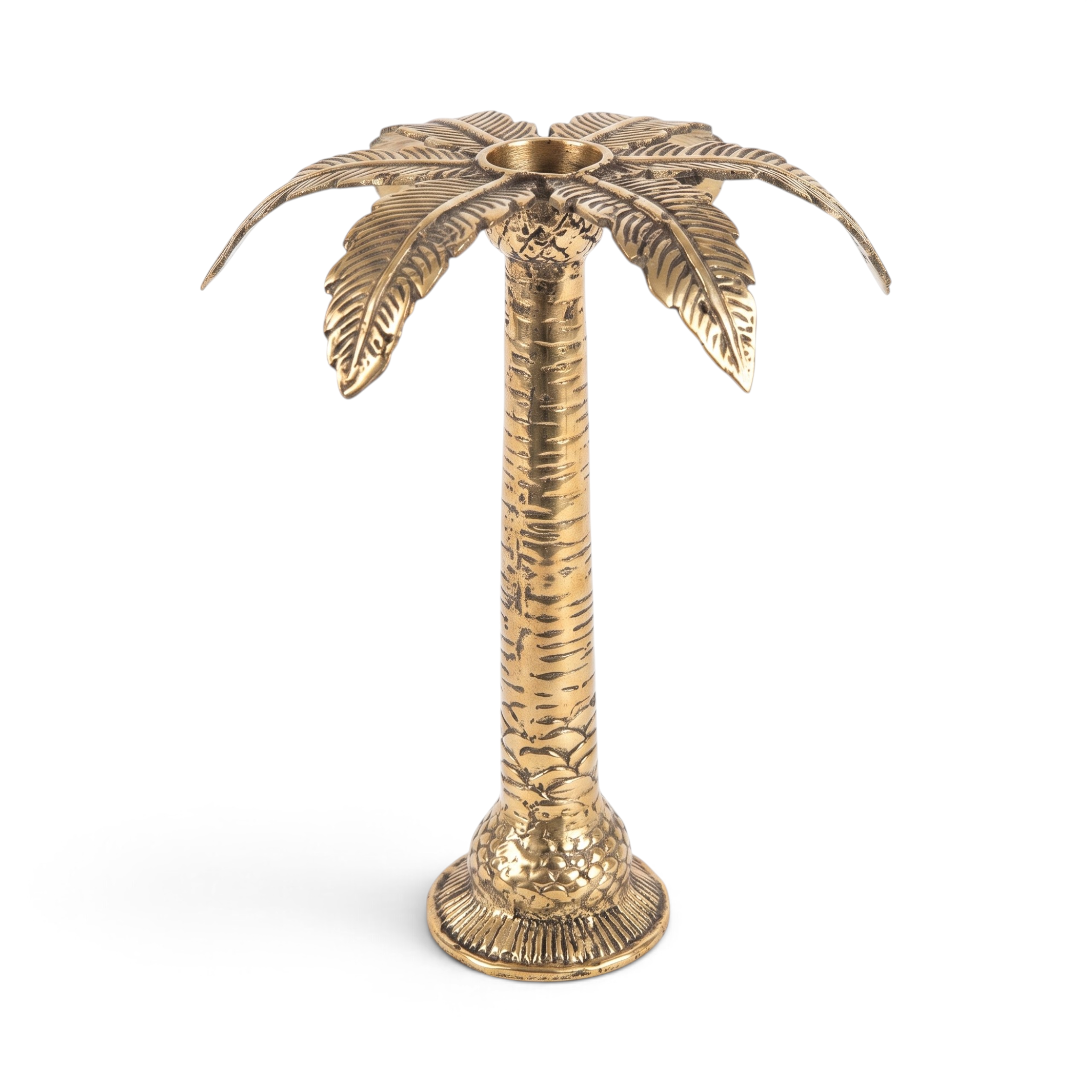 Brass Palm Candle Holder