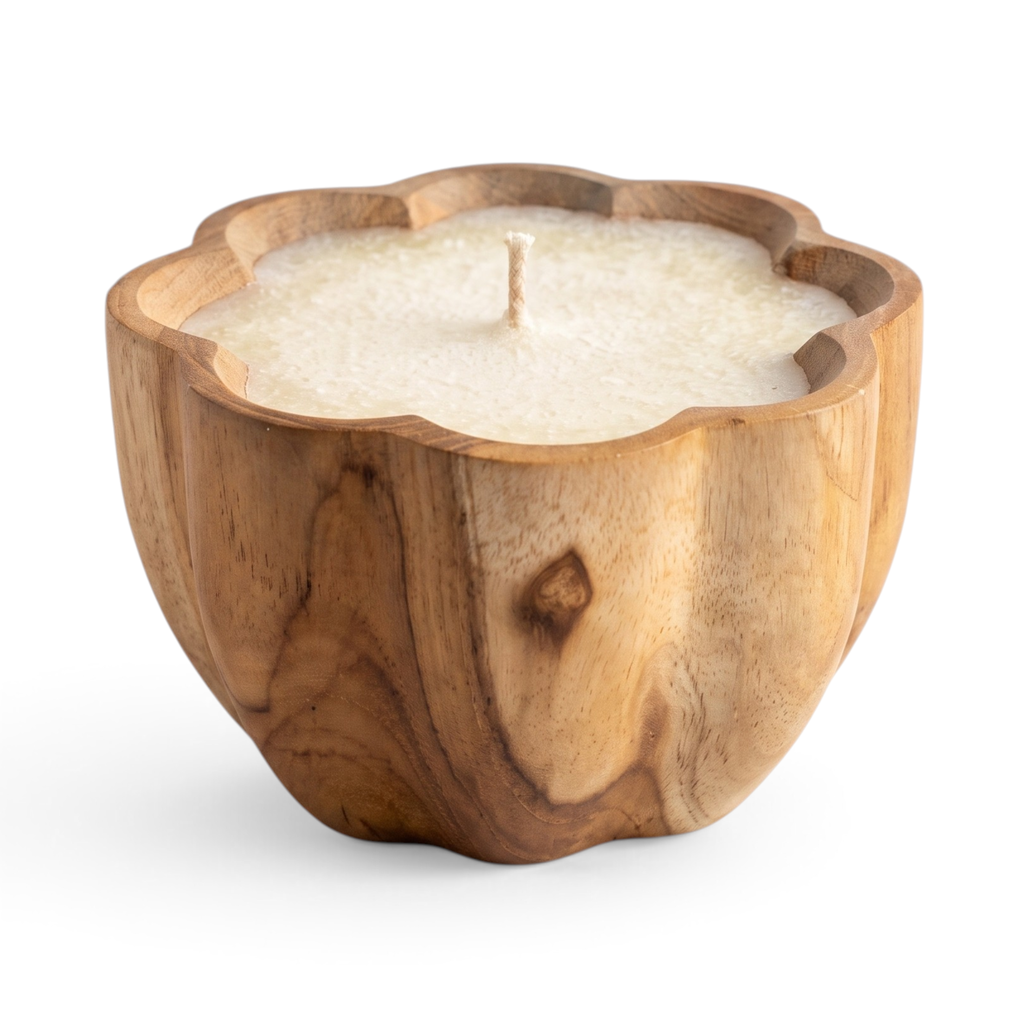 Wooden Flower Candle