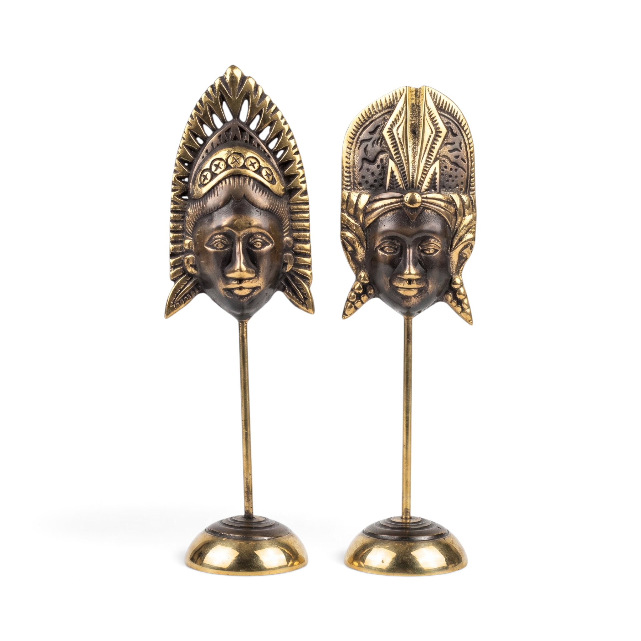Brass Miniature King and Queen
