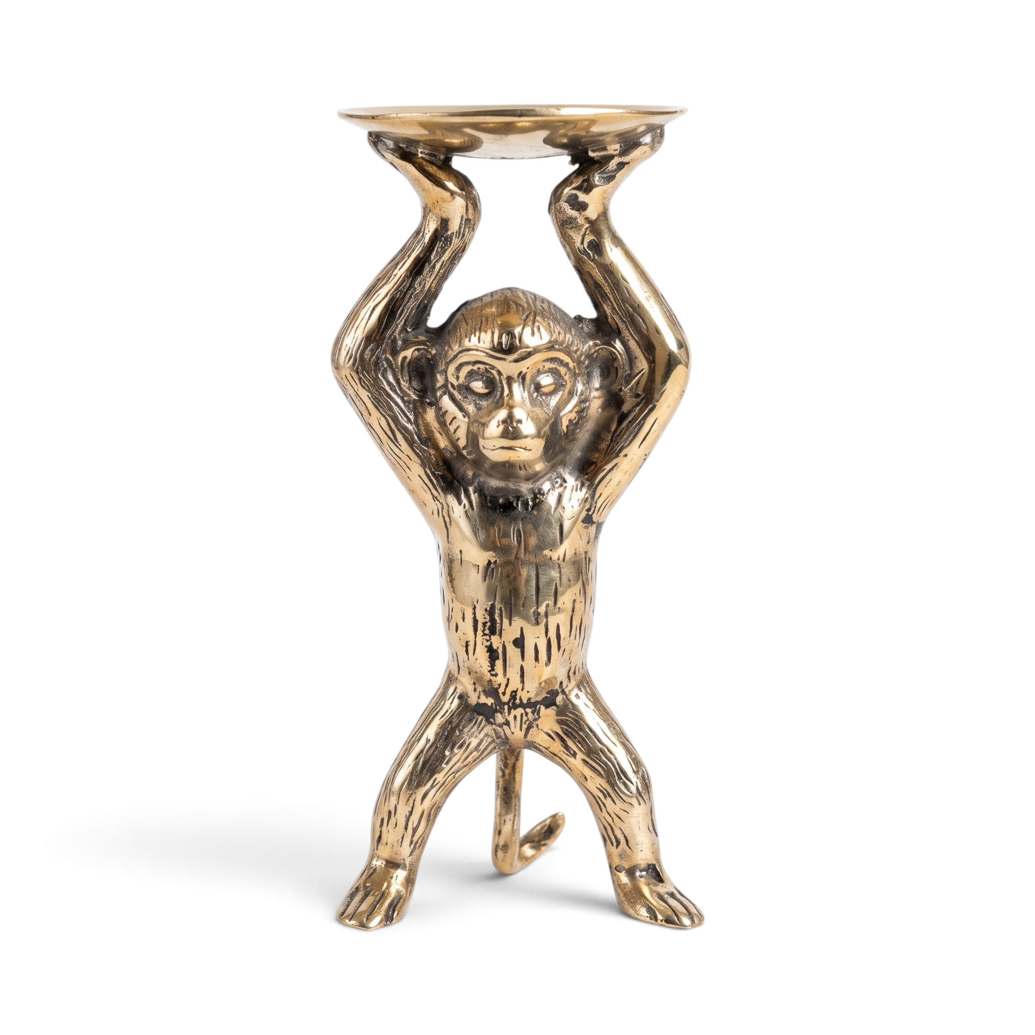 Brass Monkey Bearer Candle Holder