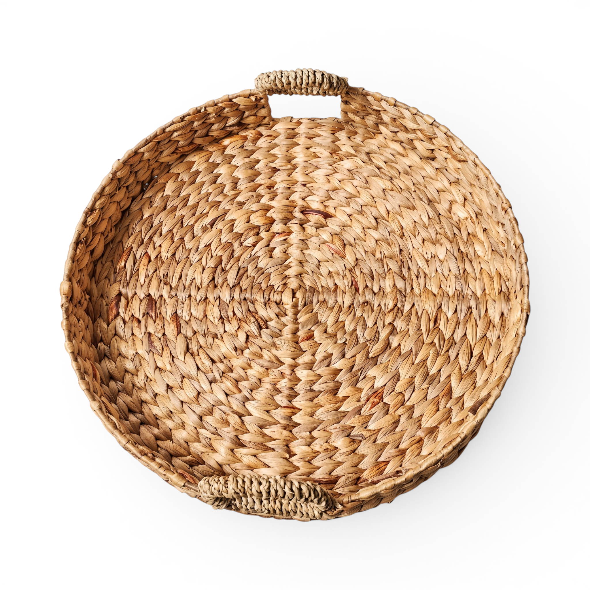 Tray Bulat Handle Seagrass