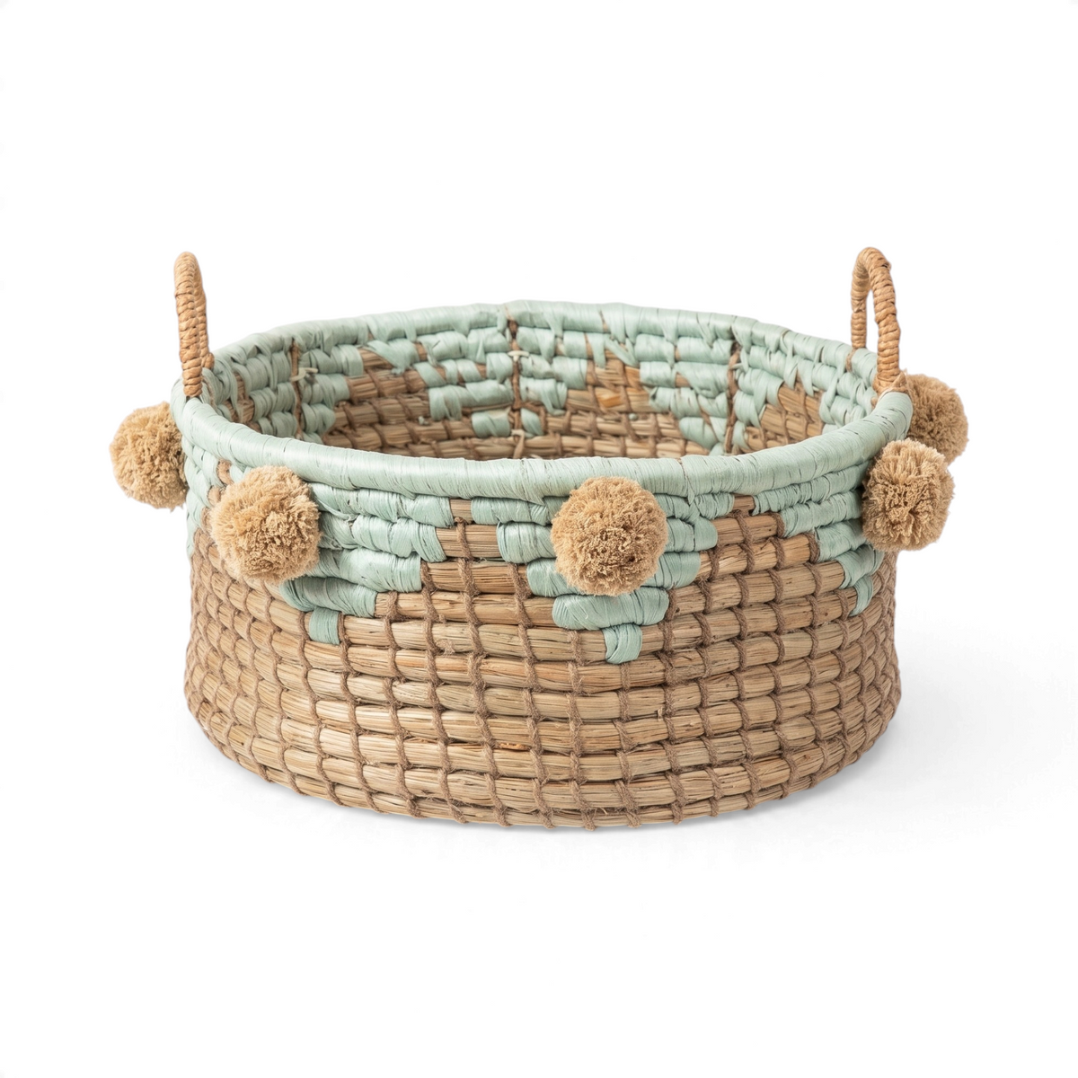 Basket Laundry Mendong Pompom