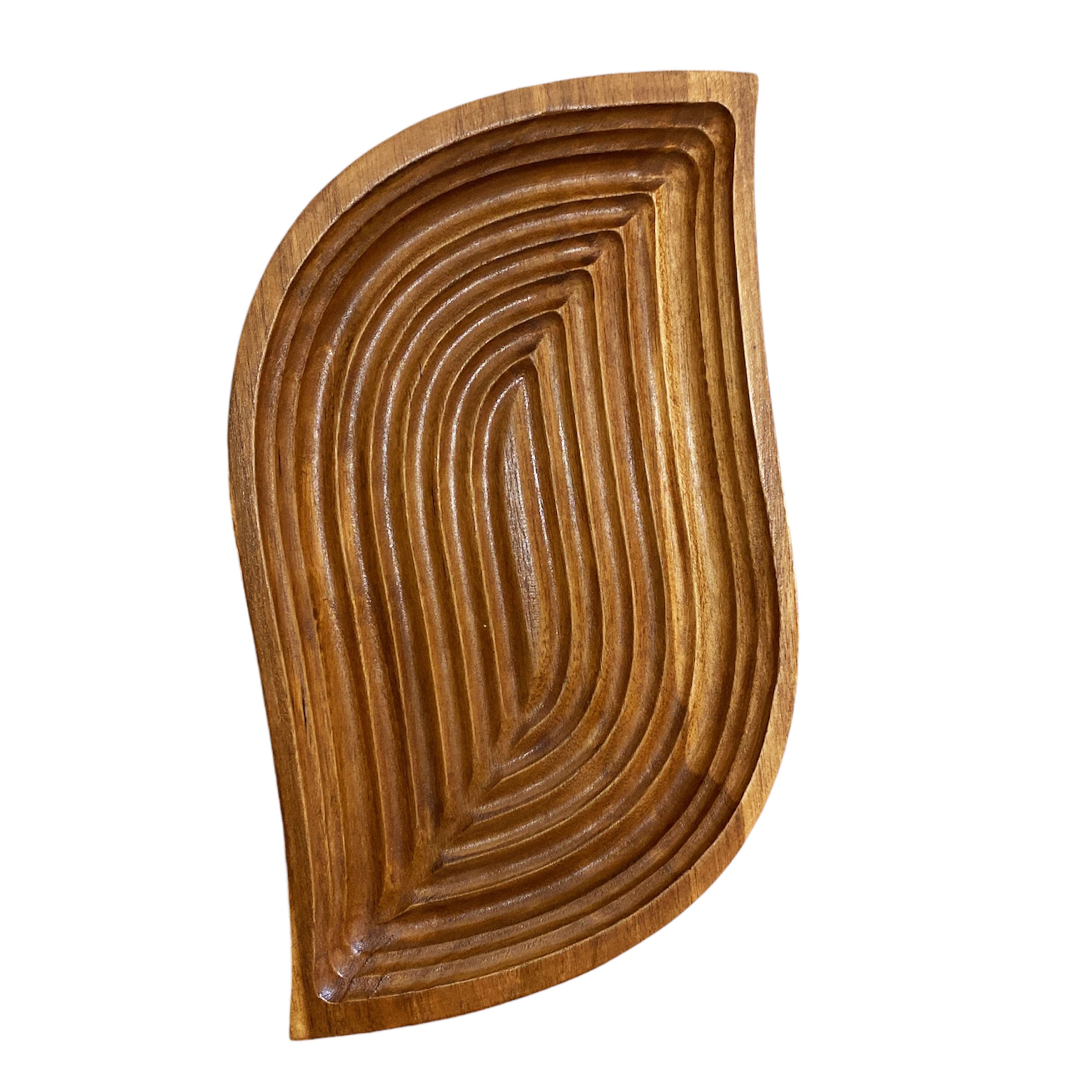 Assiette en bois Ketupat Ulir
