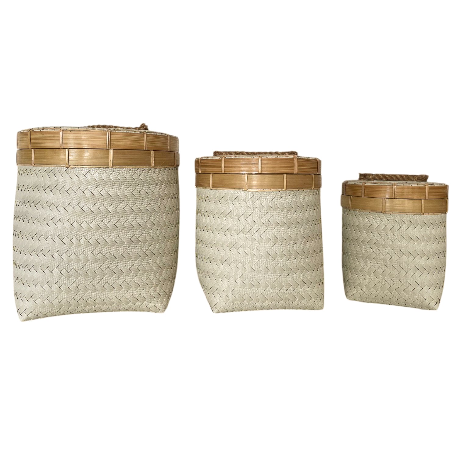 Basket Bin Synthetic Handle Dadung