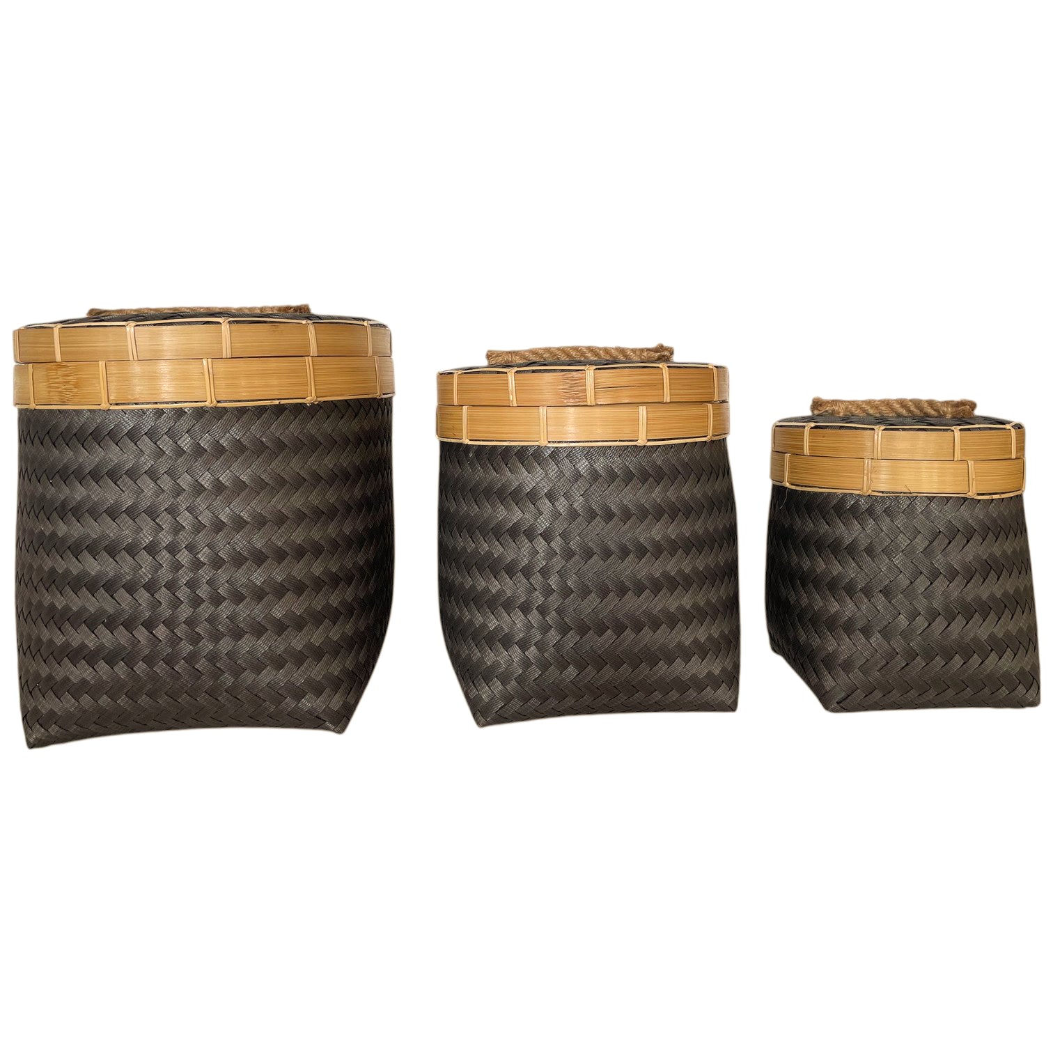 Basket Bin Synthetic Handle Dadung