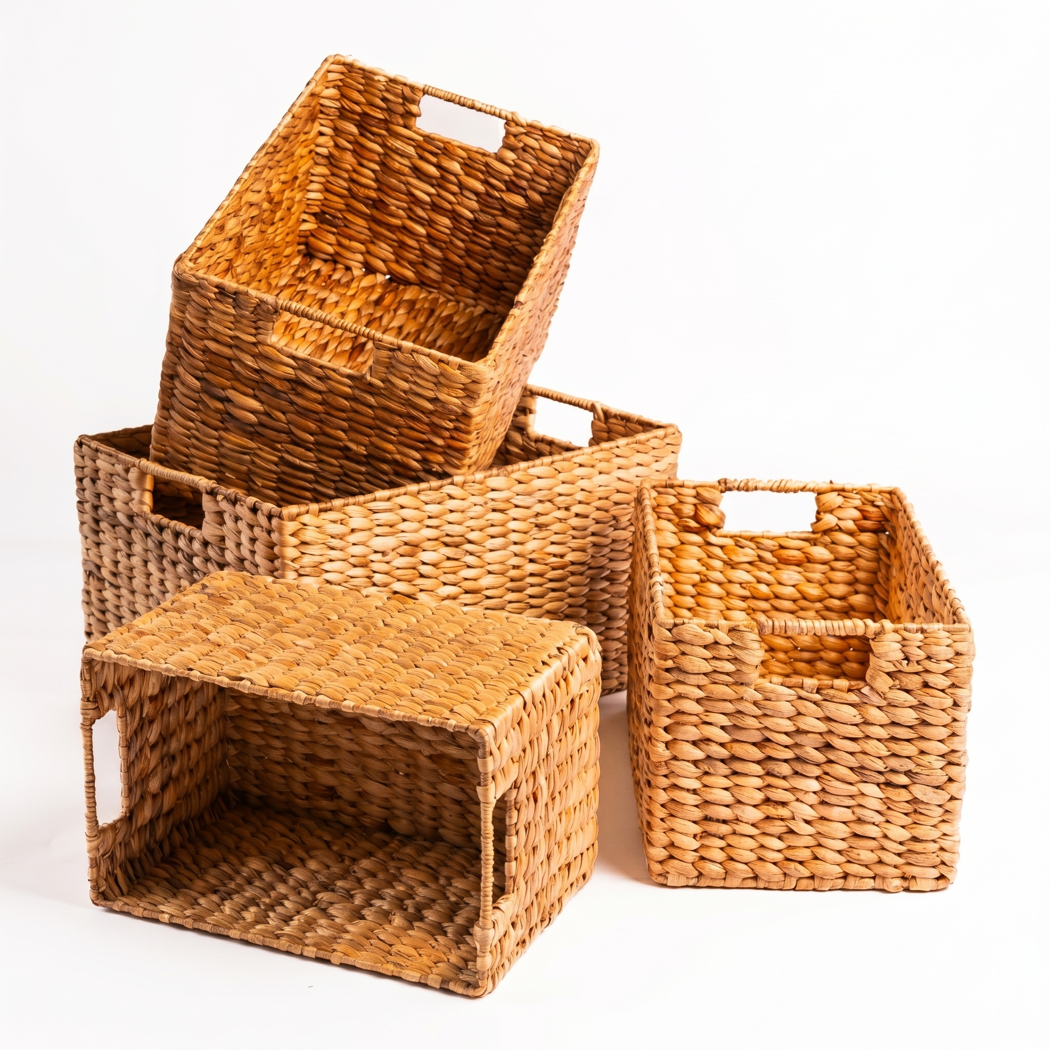 Basket Box Eceng Handle Lilit RB