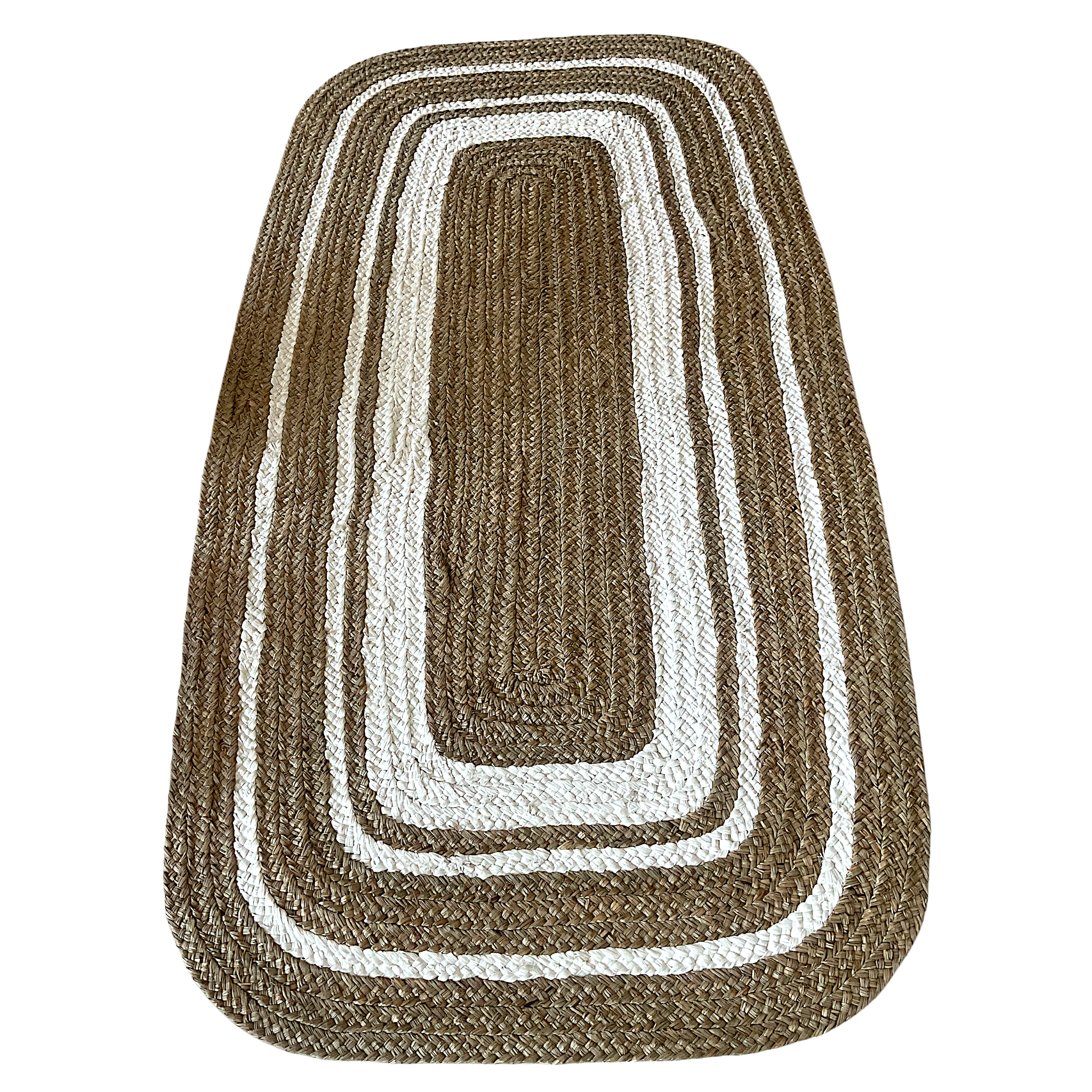 Tapis Mendong Lis Blanc