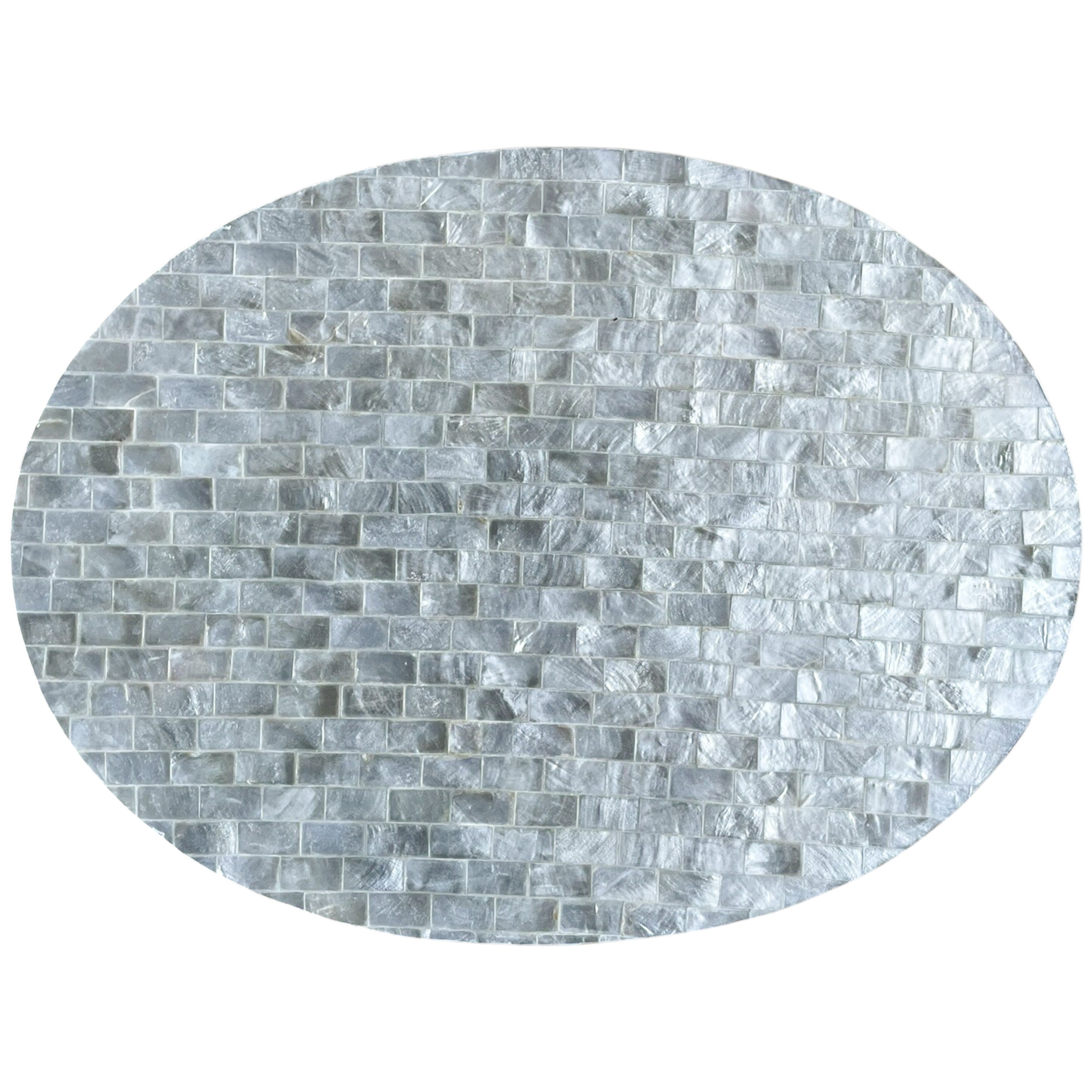 Placemat Kerang Batako Oval - White
