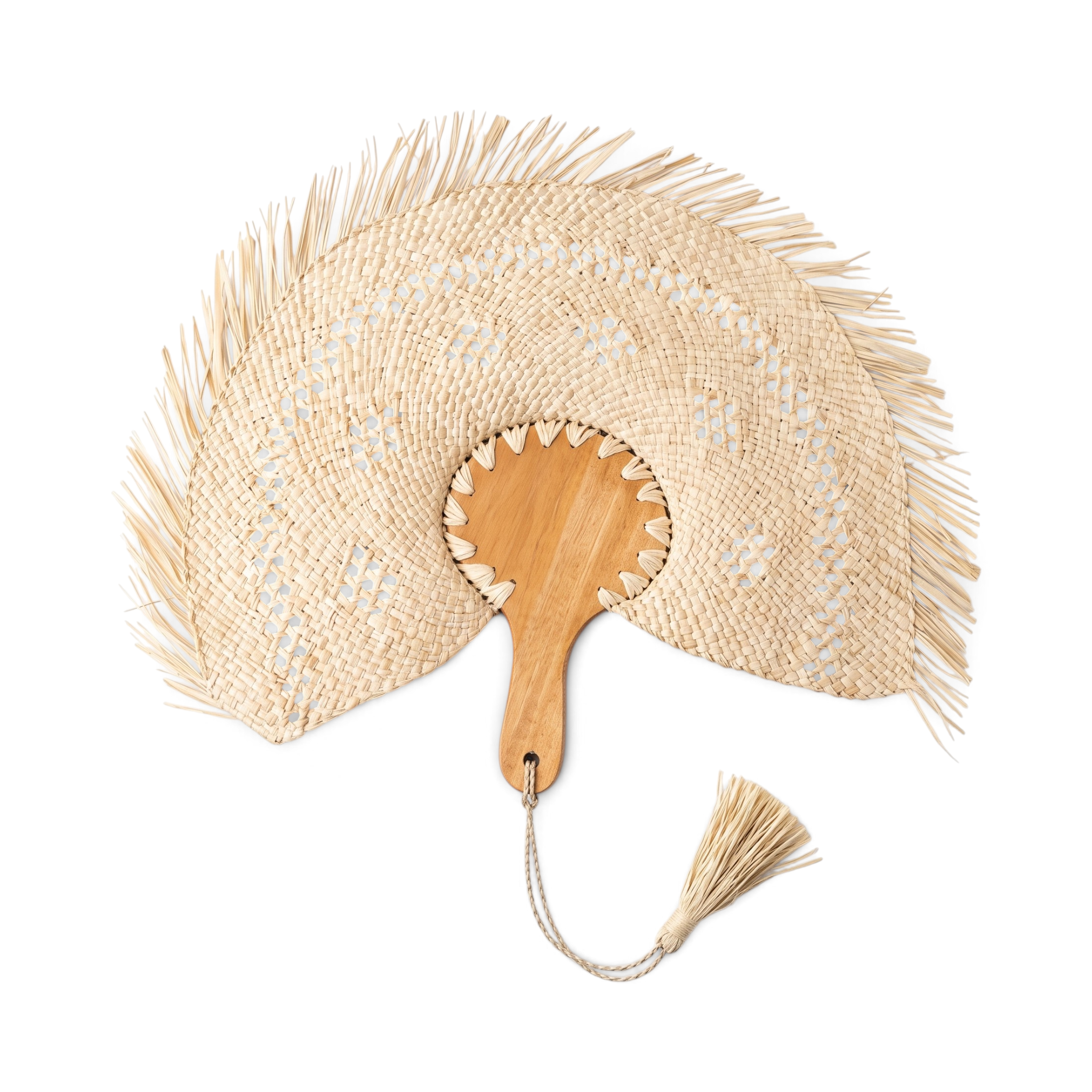 Hand Fan Panama Handle Kayu