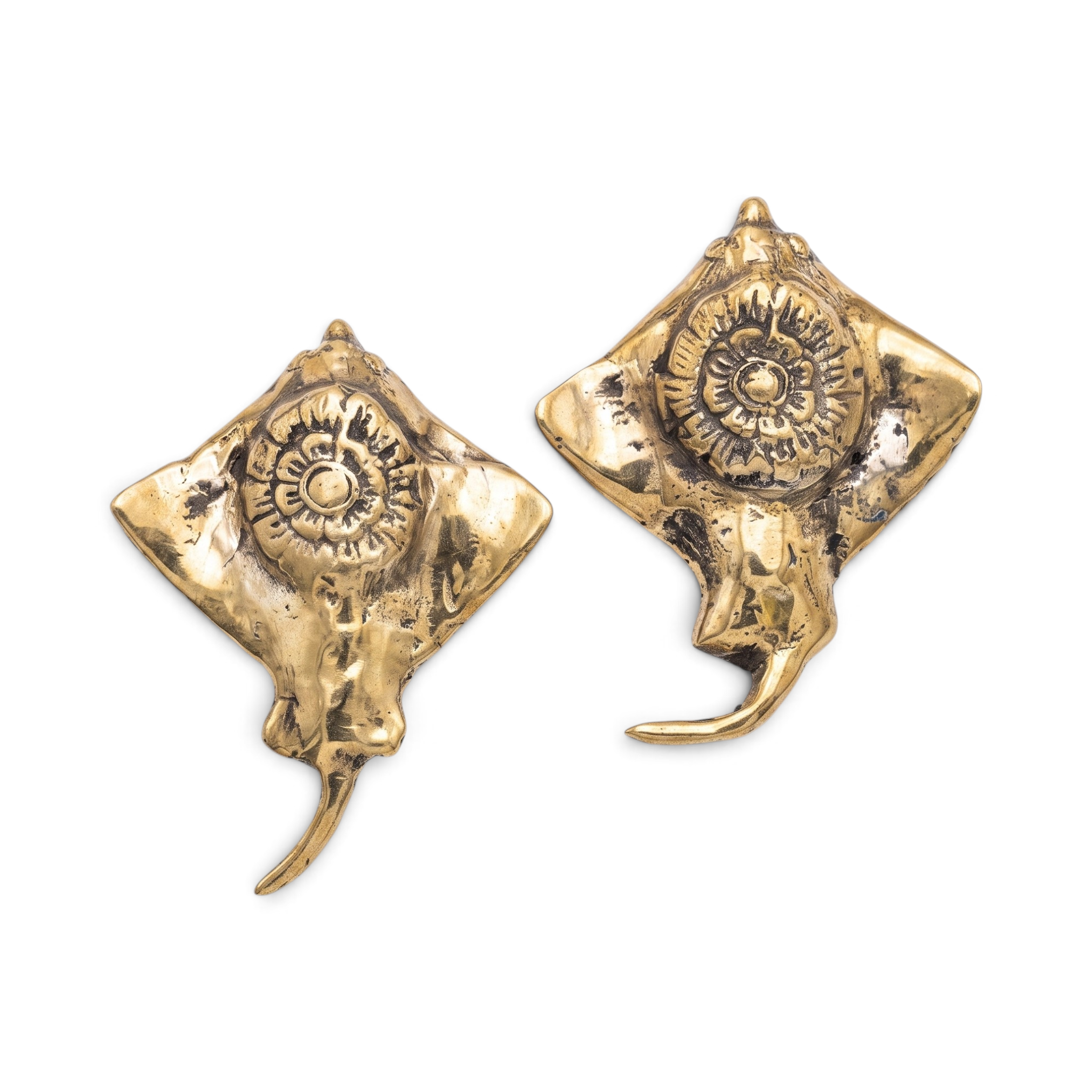 Brass Miniature Ikan Pari Motif