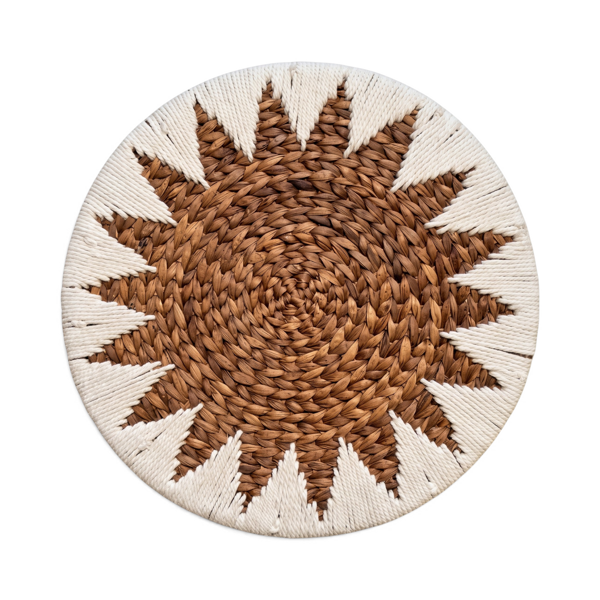 Placemat Eceng Macrame Runcing