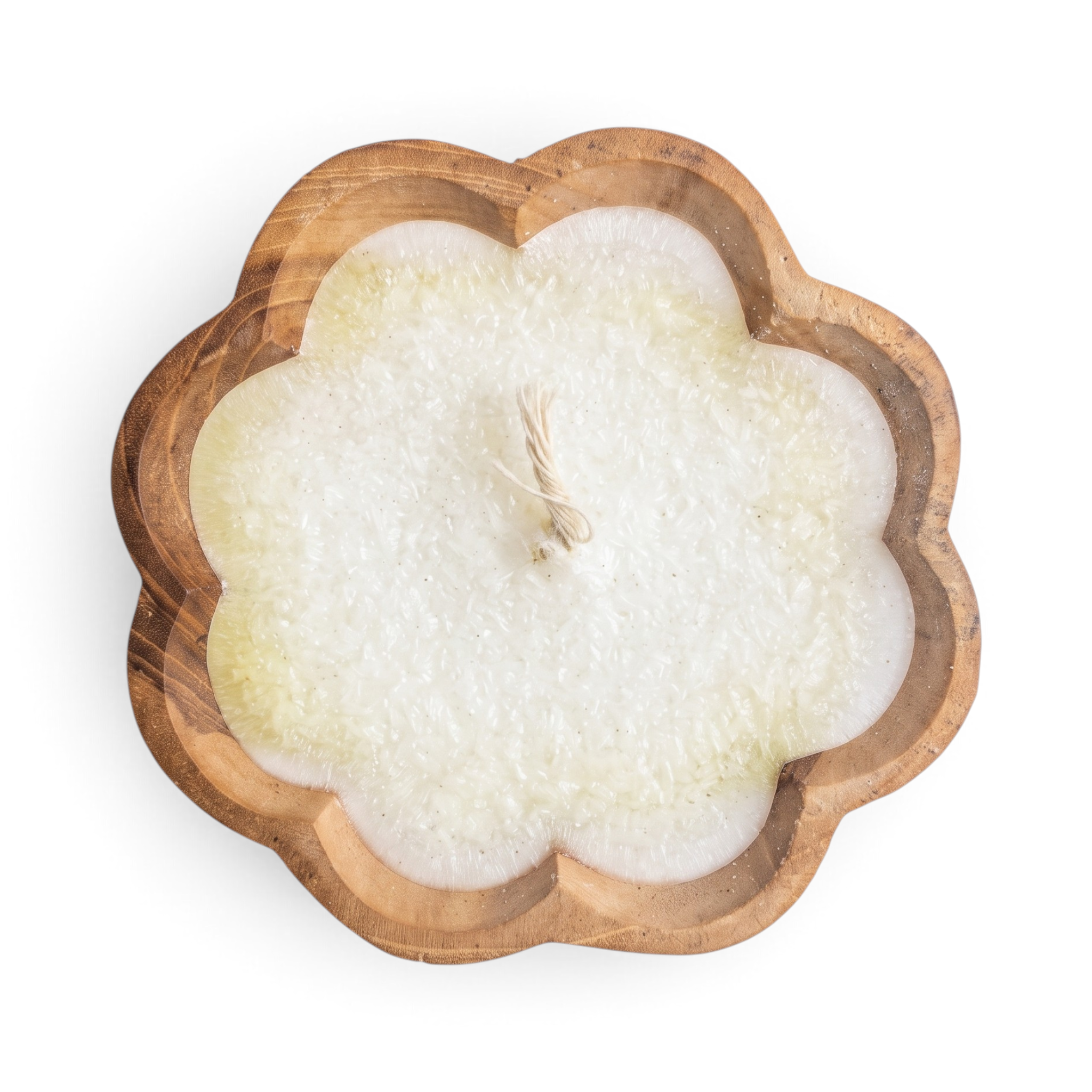 Wooden Flower Candle