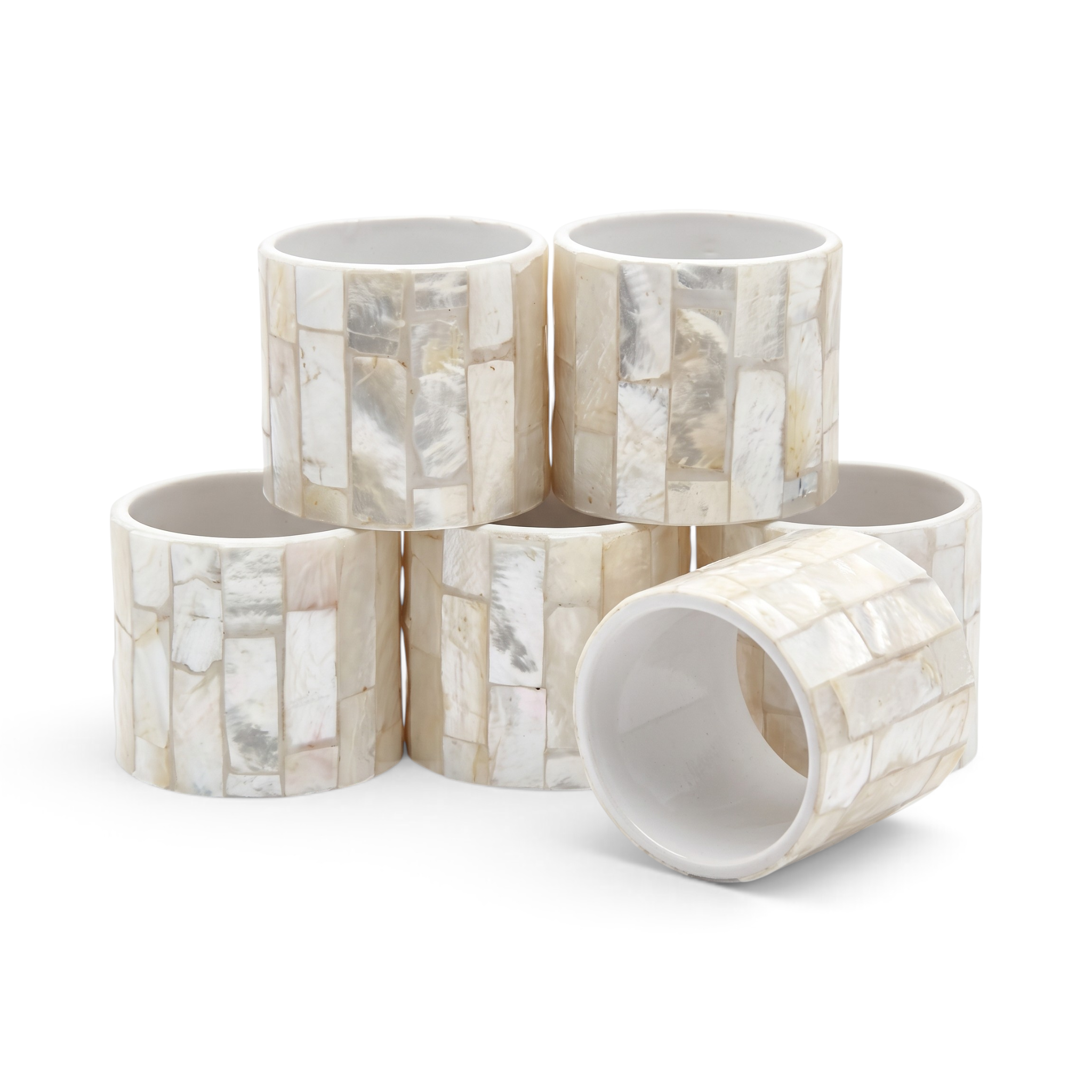 Napkin Ring Shells Round Set