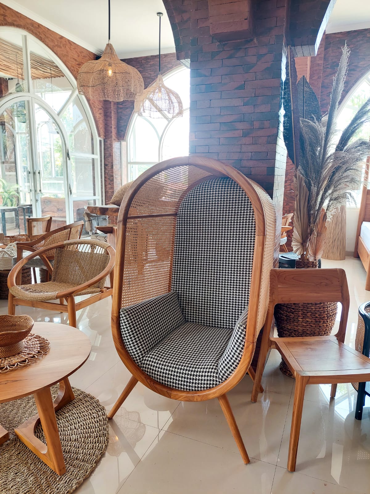 家具 椅子 ラタン エッグ