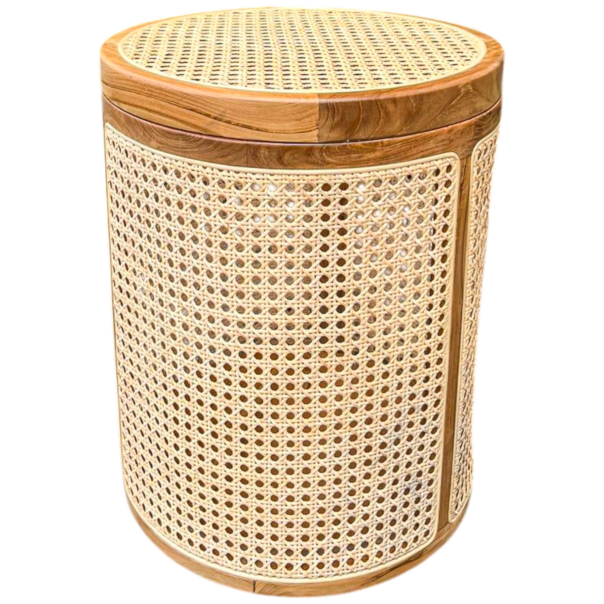 Basket Laundry Wooden Rattan Round Yoga