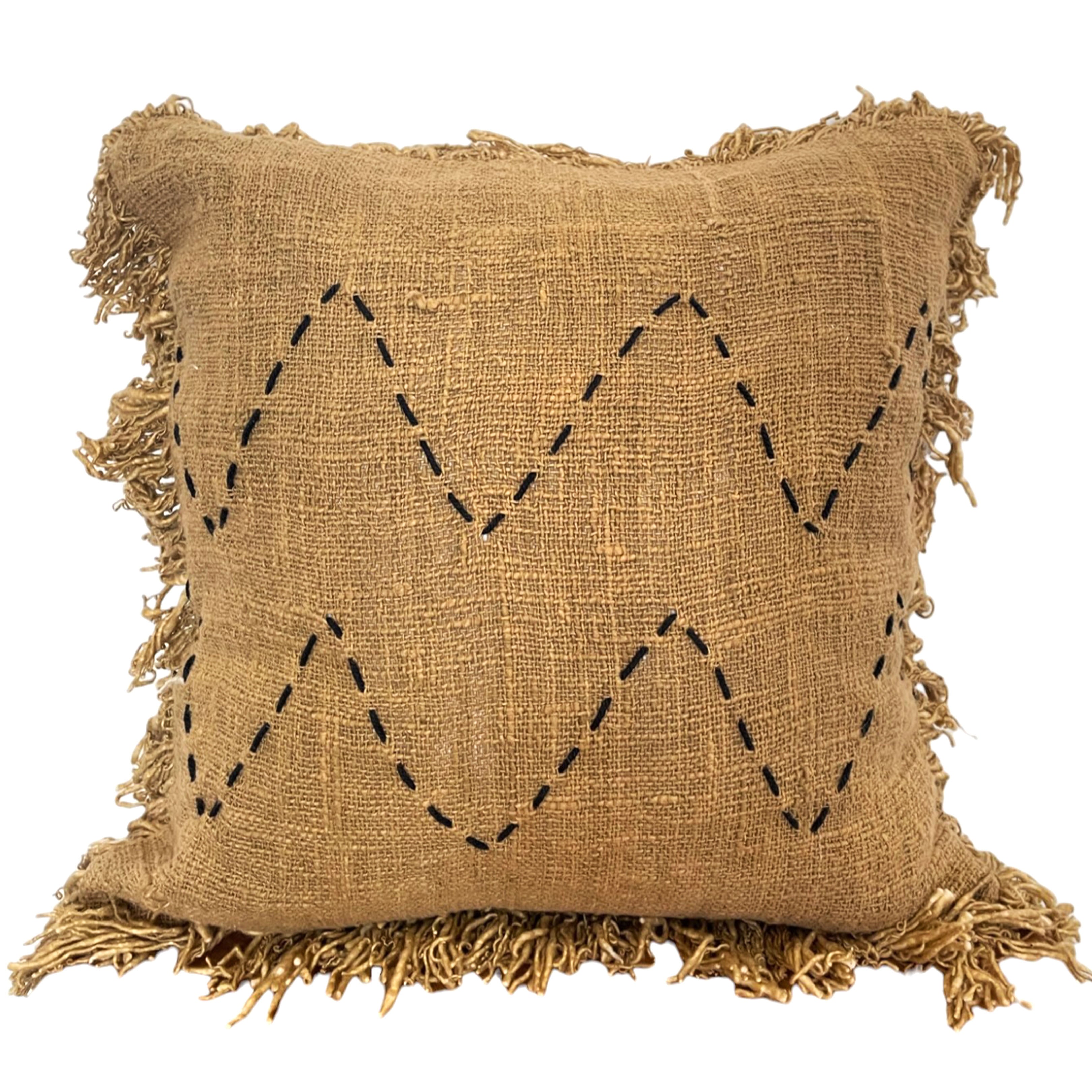 Housse de coussin Jemme Stitch Fringe (carrée)