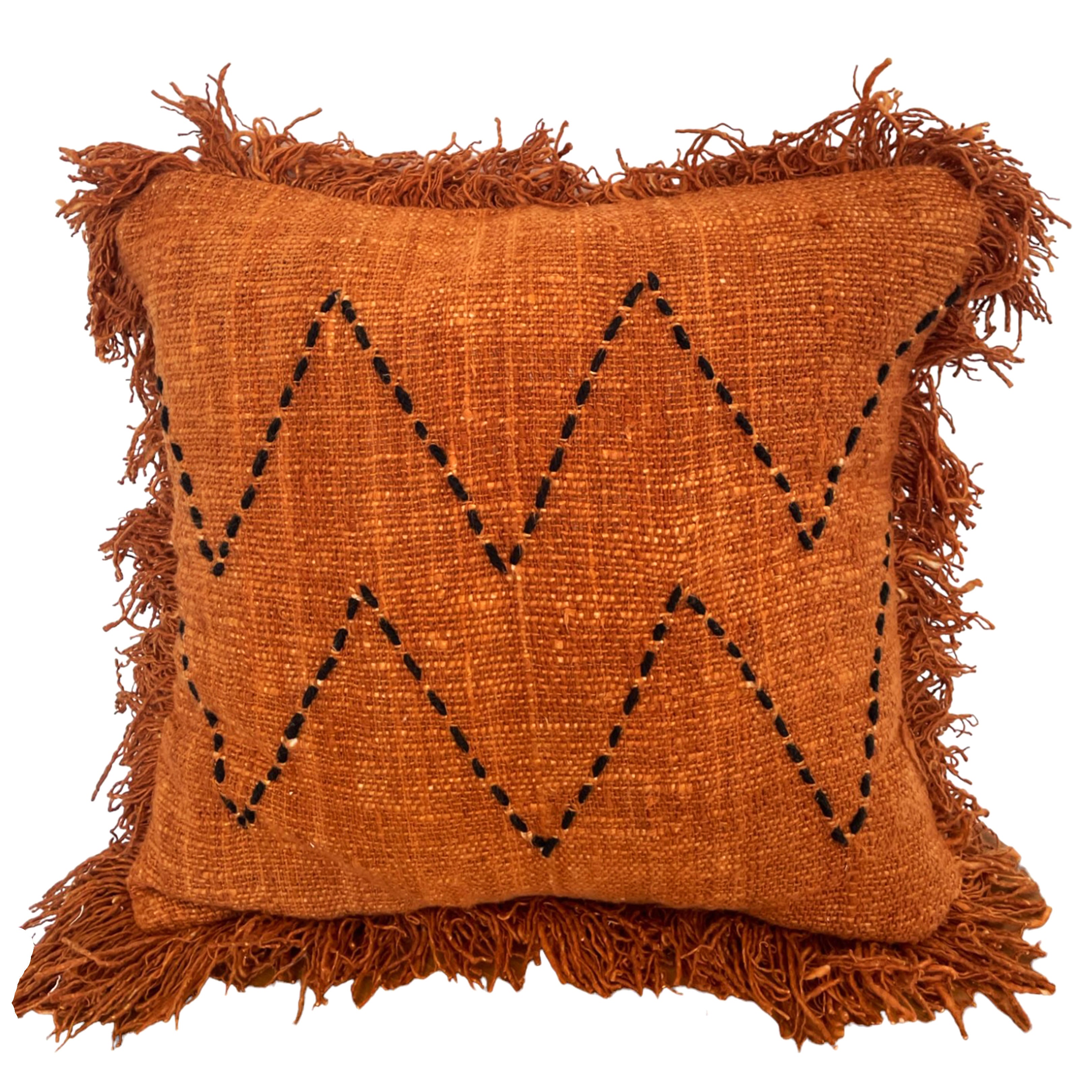 Housse de coussin Jemme Stitch Fringe (carrée)
