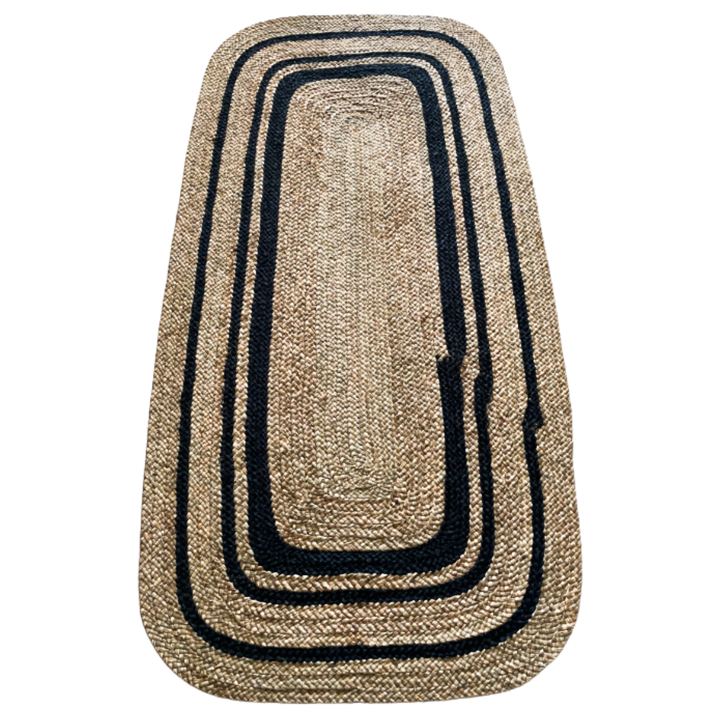 Tapis Mendong Sudut Ovale Lis Rectangle
