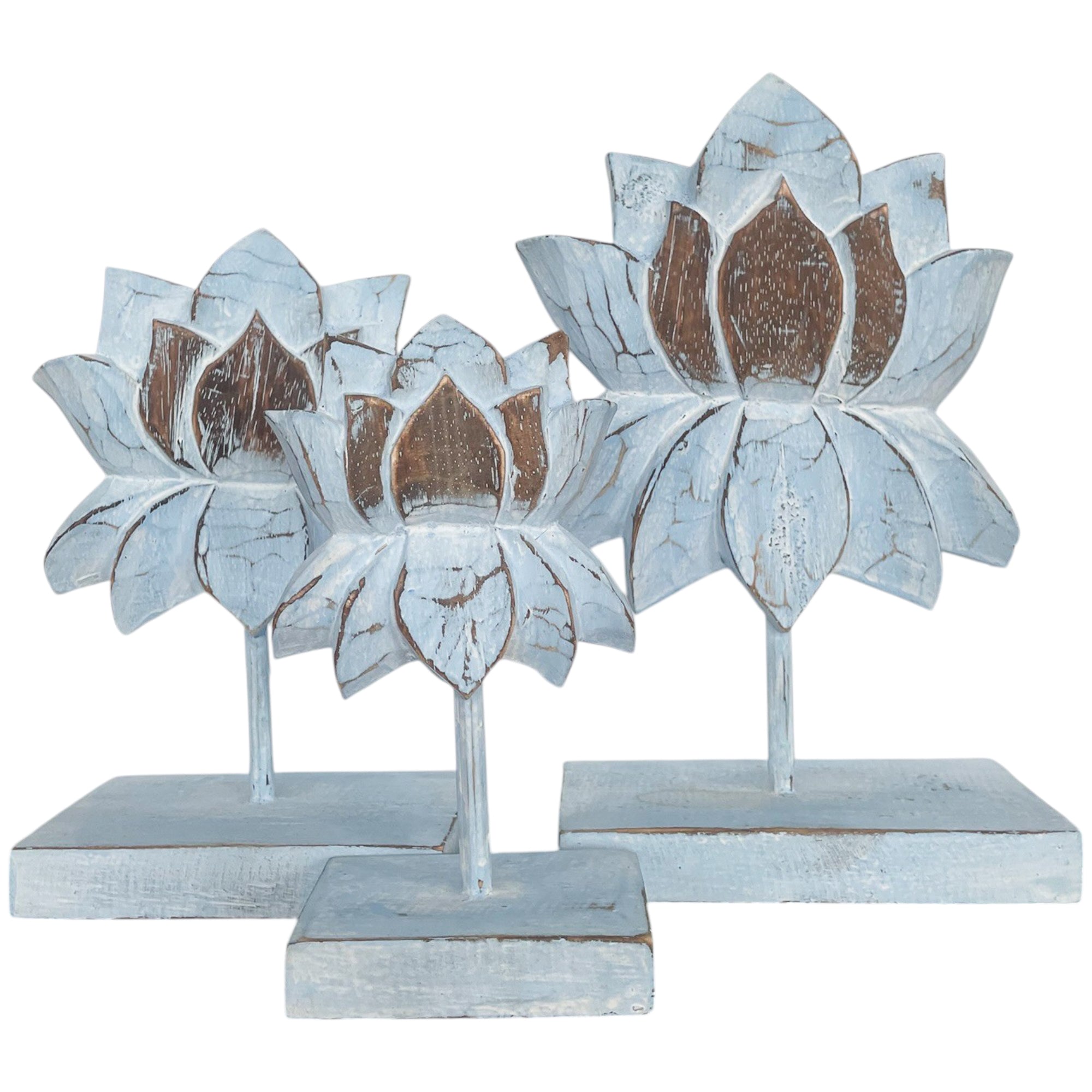 Miniature Standing Lotus Set Of 3