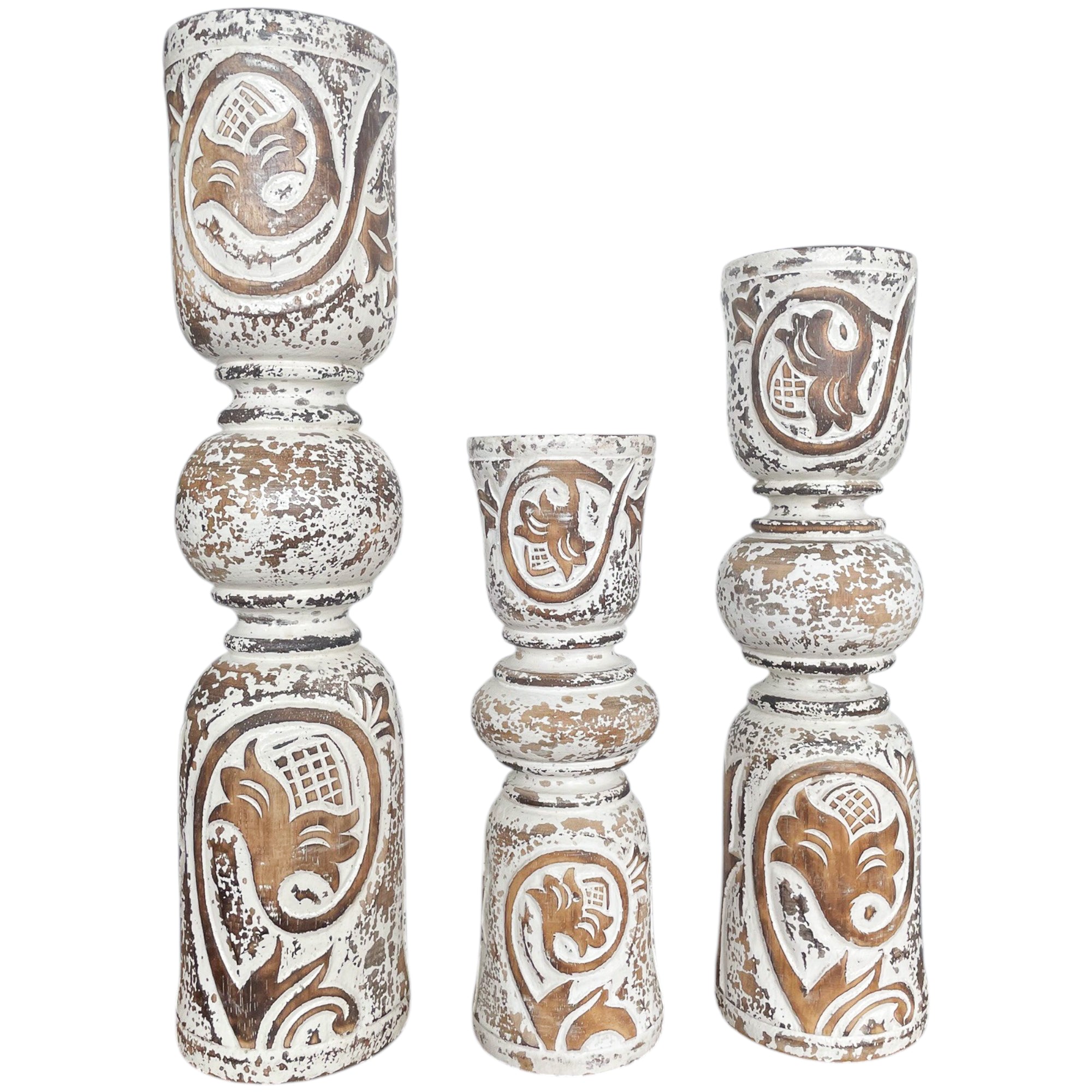 Miniature Candle Holder Ukir Set Of 3
