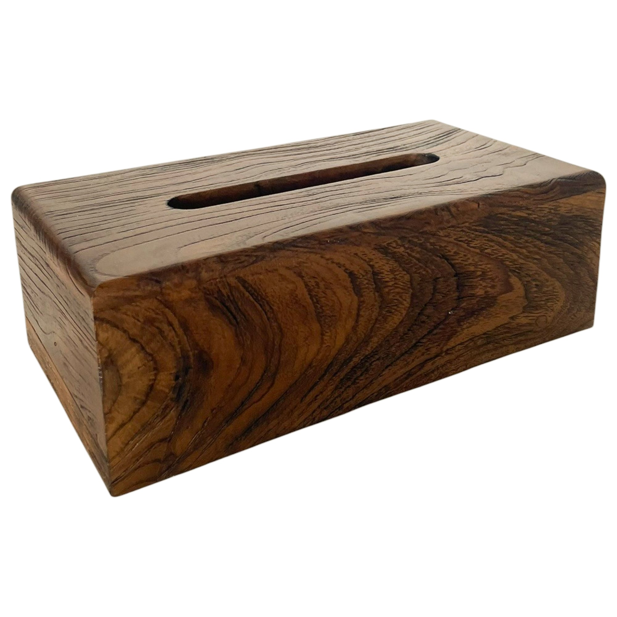 Tissue Box Wooden Rectangular - Rustic